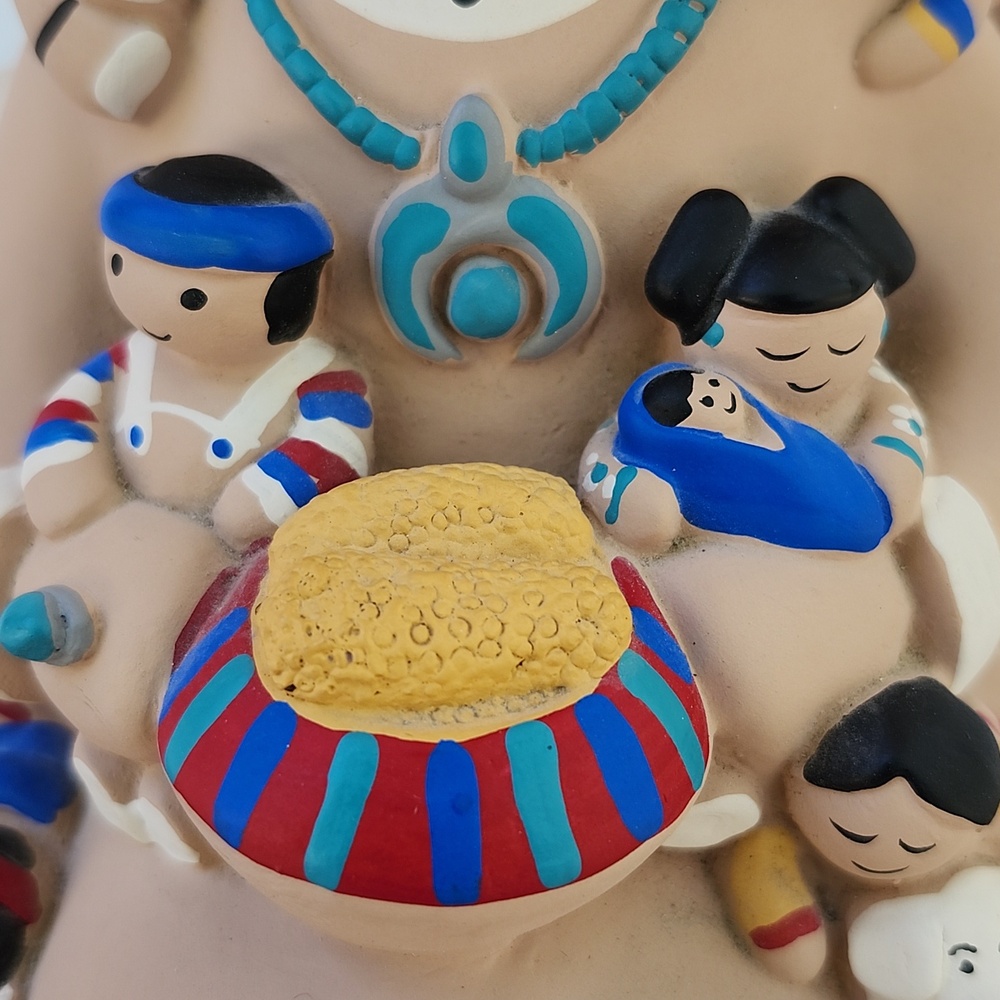 VTG CLEO TEISSEDRE LARGE CLAY NAVAJO STORYTELLER MOTHER WITH 12 CHILDREN - Picture 7 of 11